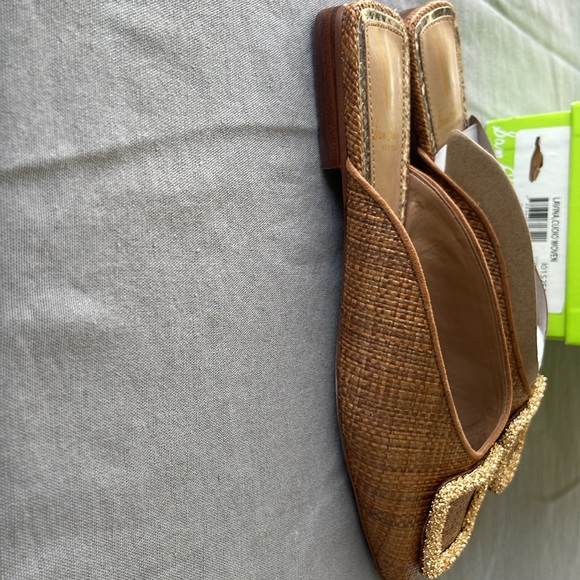 Sam Edelman 6 1/2 Lavinia Tan woven flat mule. Brand new in box - Picture 4 of 6